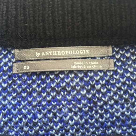 Anthropologie Salma Striped Whisper Soft Eyelash Sweater Blue Motif - Picture 5 of 7